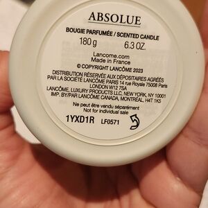 Lancome Absolue Scented Candle 6.3oz